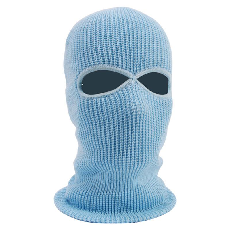 Motorcycle Ski Full Face Masks Cover Windproof Winter Warm Hat 2 Holes Soft Comfortable Windproof Knit Hat Scarf