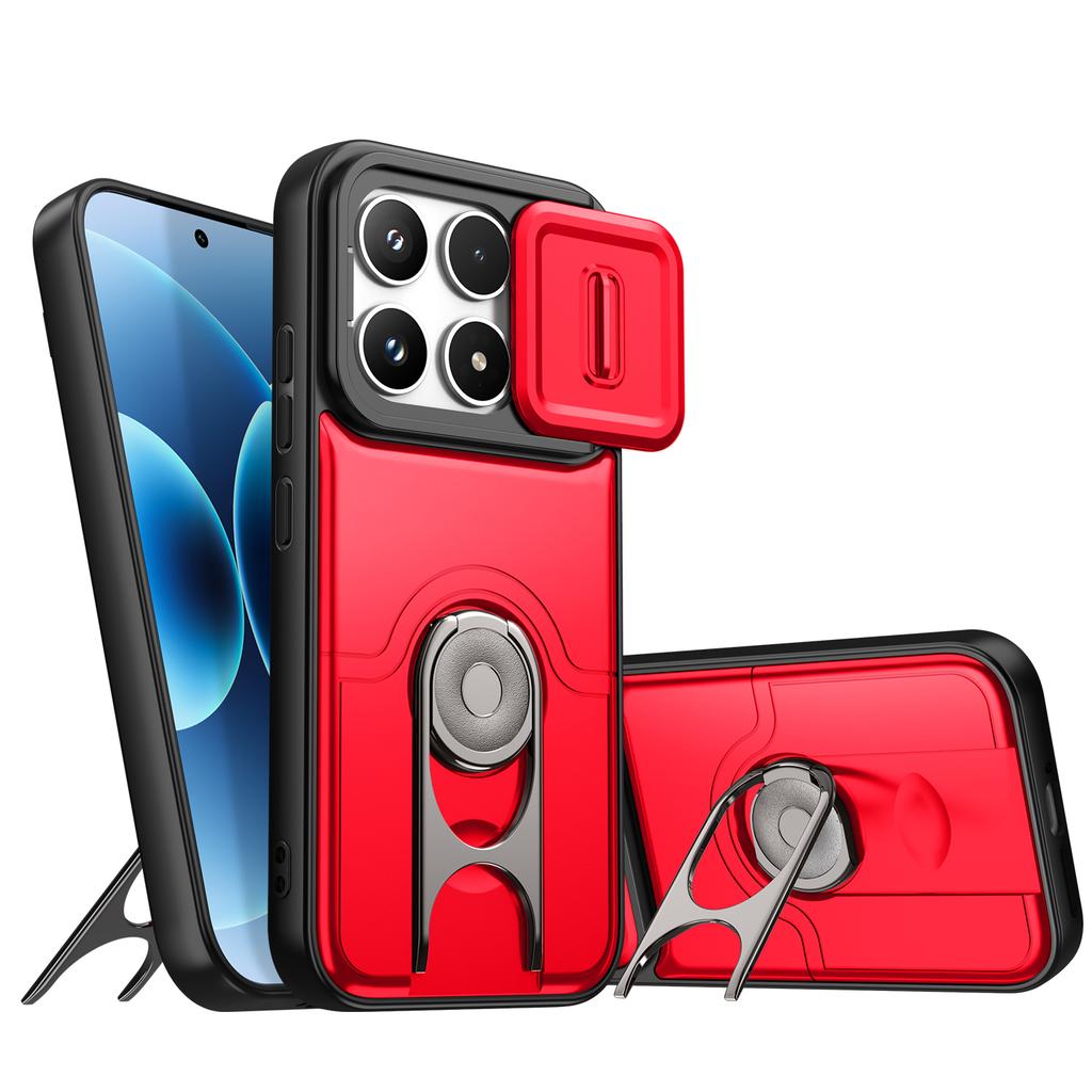 Чехол для Xiaomi Poco X6 Pro Чехол Poco F6 Pro Poco X6 Pro F6Pro Матовое ощущение Жесткий Военный Подставка Держатель Защита Чехлы для Телефона