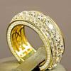 Viya Jewelry Роскошное кольцо-круг с бриллиантами, Универсальное женское кольцо с гравировкой