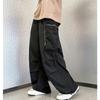 Мужские мешковатые черные брюки-карго большого размера Y2K, японская уличная одежда, прямые брюки в стиле Харадзюку, мешковатые широкие брюки, мужские винтажные карманы