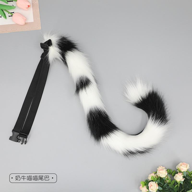 Милые имитационные звериные уши хвост комикс шоу косплей реквизит головной убор аксессуары плюшевый кошачий ободок кошачий хвост набор