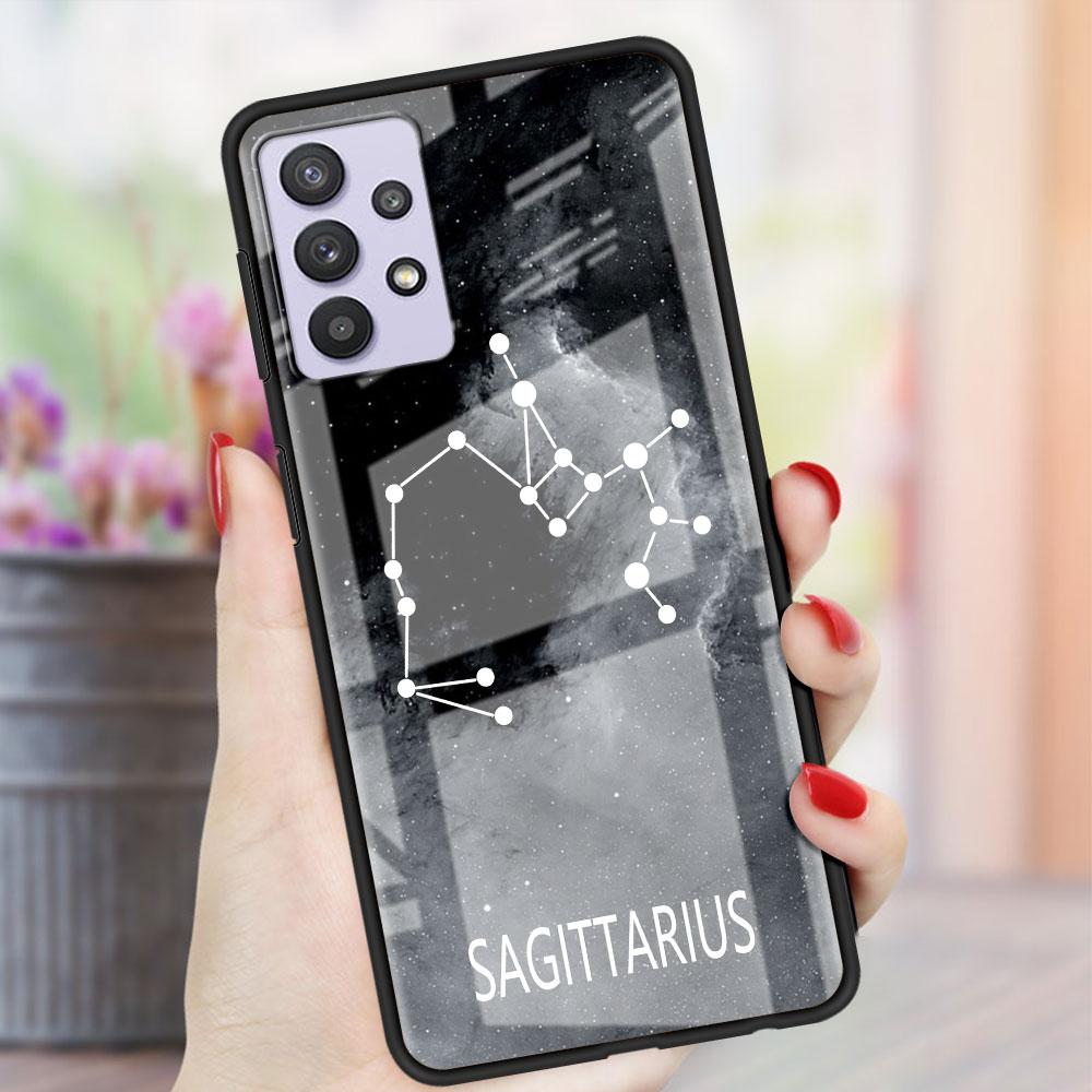 Стеклянный чехол с двенадцатью созвездиями для Samsung Galaxy A52 A71 A50 A51 A70 A21s A31 A72 A10 A12 A30 A22 5G, чехол для телефона
