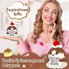 Кукла-пудинг ручной работы, связанная крючком, с позитивной карточкой, украшение для дома, комнаты, эмоциональная вдохновляющая поддержка, пудинг, настольное украшение