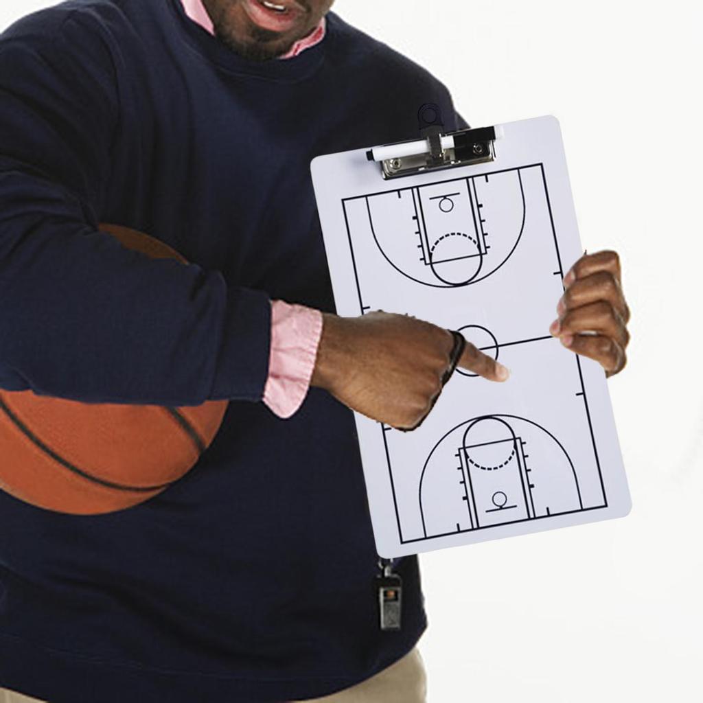 Basketball Coaching Board, Coaches Clipboard, Referees Gear Dried Erase Marker Training Aid Strategy