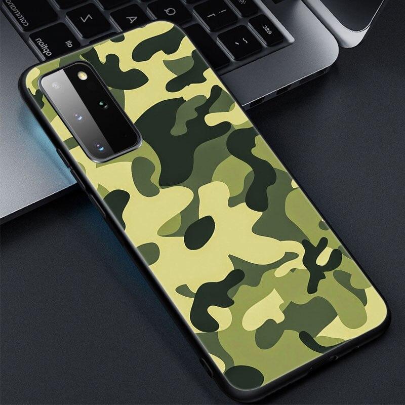 Чехол для телефона Camo Army Camo для Samsung Galaxy S20 S21 FE S10 Lite Note 20 10 Lite S8 S9 + S10E S10 Plus Ultra Black Cover