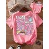 67 personality cartoon print summer children's Polyester fashionable casual short sleeved T-shirt top