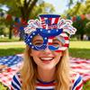 16 шт. Горячая распродажа Бумажные очки на День независимости США Патриотическое украшение для вечеринки Сделай сам Фото реквизит для празднования годовщины Вечеринки