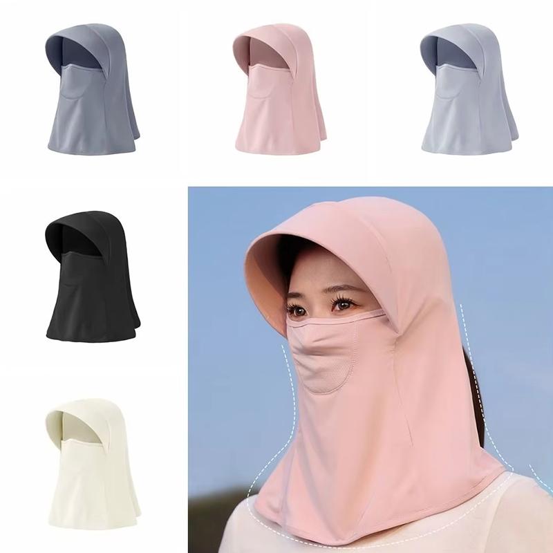 1 шт. защитная маска для лица простая интегрированная всеобъемлющая дышащая наружная солнцезащитная шапка для защиты шеи вискозная нить