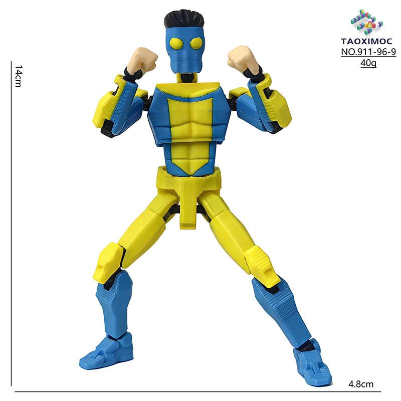3D-Printed Movable Cartoon Figure Desk Ornament Model
