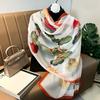 180*135cm Summer Silk Scarf Women Outdoor Shawl Bandanna Foulard Female Beach Fashion Luxury Oversized Shawl Head Hijab Wrap