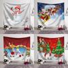 Christmas Snowman Print Pattern Tapestry Christmas Room Wall Decoration Background Fabric Home