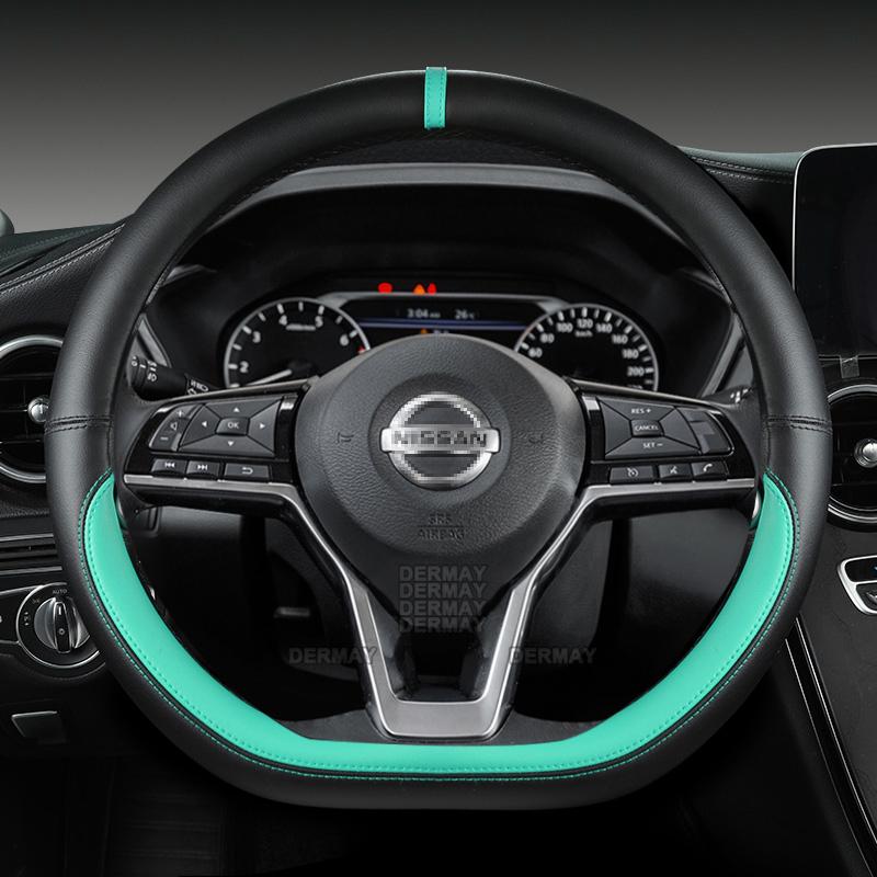 Чехол на руль автомобиля из искусственной кожи для Nissan March Micra K10 K11 K12 K13 K14 Быстрая доставка Автомобильные аксессуары
