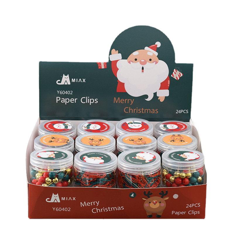 Креативный рождественский подарочный набор из красных и зеленых скрепок с коробкой-витриной Golden Earth
