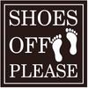 All Quality Square Shoes Off Please Wall or Door Sign - Durable Sturdy Sign | Eye-Catching Design | Perfect Sized 3inch