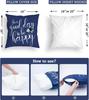 Navy Blue Throw Pillow Covers Floral Roses Flower White Grey Pillows Decorative Throw Spring Velvet Cushion Case Set Of 4 For