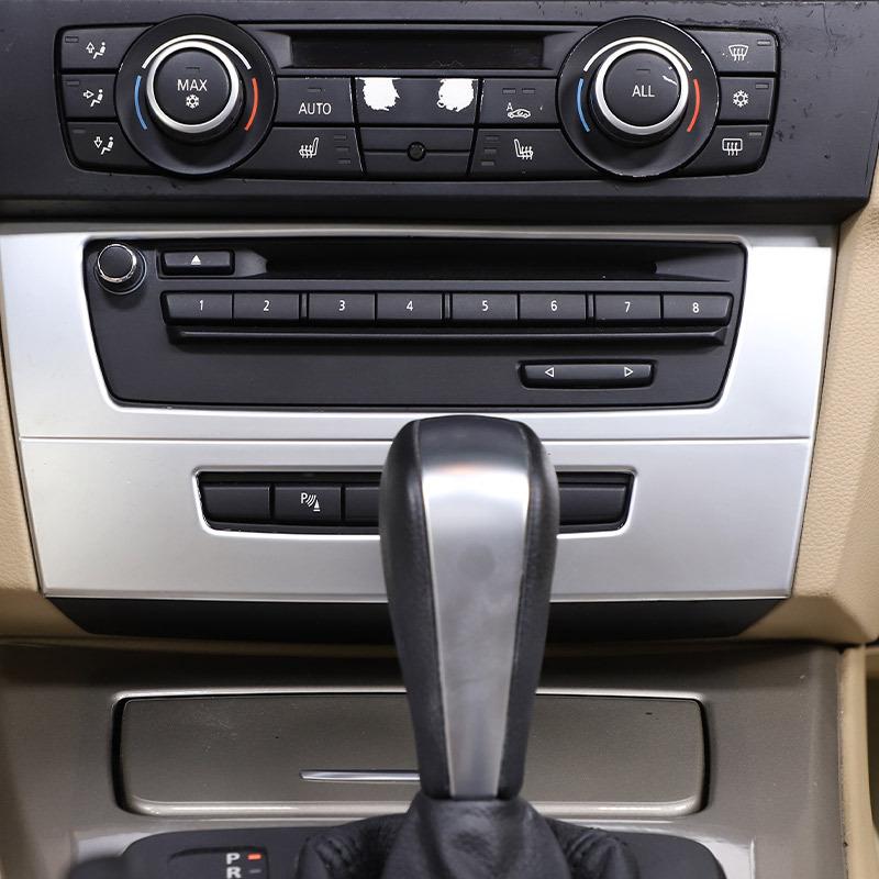 For BMW 3 Series E90 2005-2012 ABS Car Center Console Air Conditioning Volume Knob Decorative Frame Sticker Car Accessories