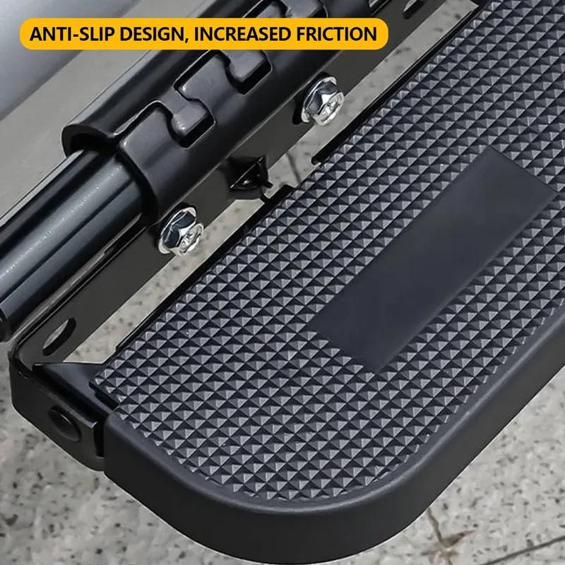 Universal Motorcycle Widened Non-Slip Folding Rubber Tread 20-25mm Clamp Crash Bar Pedals Motorcycle Electric Scooter Pedals