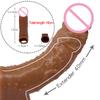 Reusable Silicone Condom Enlargement Penis Sleeve Extender Enhancer Penis Cocks Cover Adult Sex Toys For Men Sexual Tools