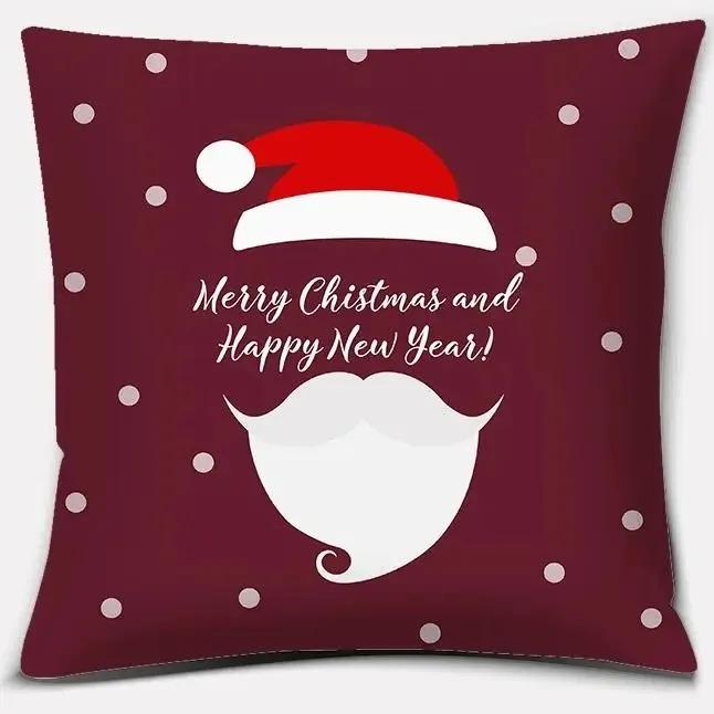 Christmas Themed Pillowcases Car Accessories Office Santa Claus Living Room Sofa Home Decoration Pillowcases