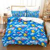 Cute Yellow Duck Duvet Cover Set High Quality Cartoon Style Bedding Set Comforter Cover Set For Girls Boys Kawaii Bedroom Decor