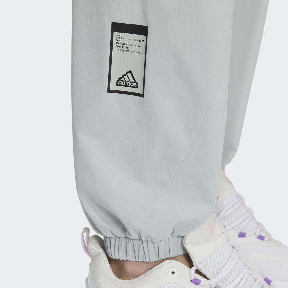 adidas Дышащие повседневные брюки со средней посадкой и шнурком, женские брюки, светло-голубые, IP7080
