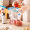 Reusable Vacuum Fresh-keeping Bag Air Extraction Compression Bag Sealed Zipper Cooked Food Self-sealing Bag Kitchen Storage Bags