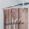 Name Bath Shower Curtain Custom Decorative Waterproof Fabric Home Decoration