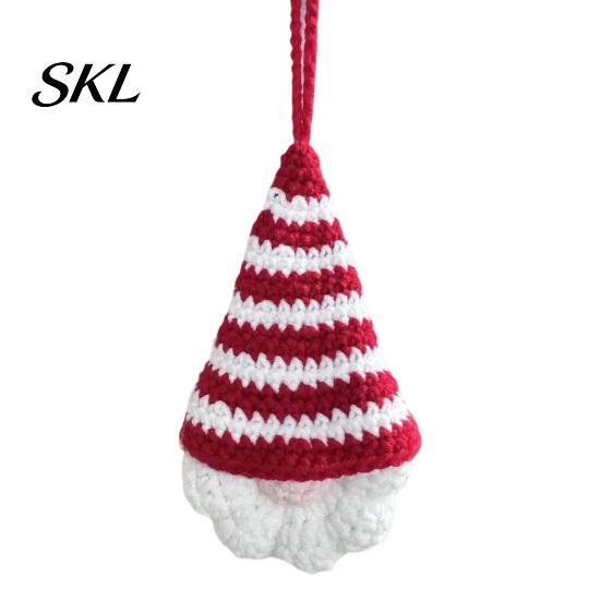 Festive Winter Room Ornaments Hand Crochet Christmas Gnome Ornaments, Knitted Faceless Hanging Decorations, Reusable Holiday Door Handles Yarn