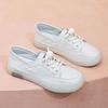 2025 Women's Genuine Leather White Sneakers: Breathable, Soft Cowhide Sole, Versatile Two-Wear Design for Spring & Summer.