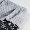 Женская клетчато-цветочная пэчворк юбка с заниженной талией и неровным подолом Весна/Лето