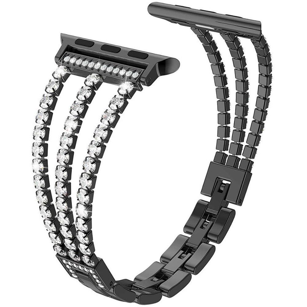 Ремешок-цепочка с бриллиантами для Apple Watch, ремешок 49 мм, 45 мм, 44 мм, 40 мм, 38, 42 мм, 41 мм, стальной браслет, спортивный браслет для IWatch Series 8, 7, 6 Se, 5, 4, 3