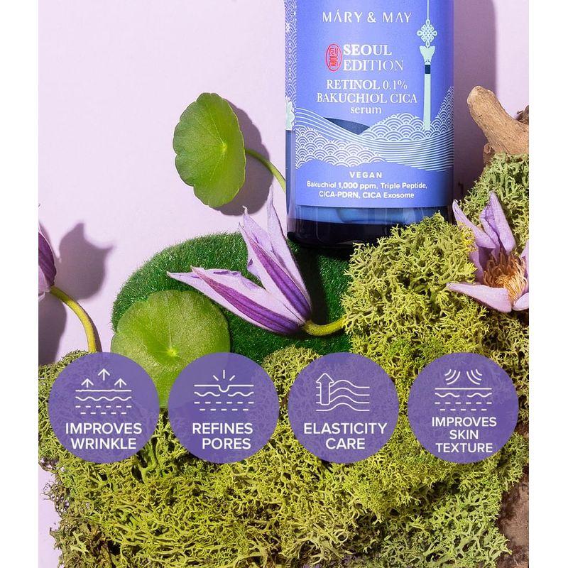 Mary&May Сыворотка с ретинолом 0,1%, бакучиолом и центеллой, Сеульское издание