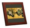 Photo Tile with Wooden Frame of Korin God and Thunder Famous Paintings Dark Green Ogata's ``Wind God'' (World Series) (C Area)