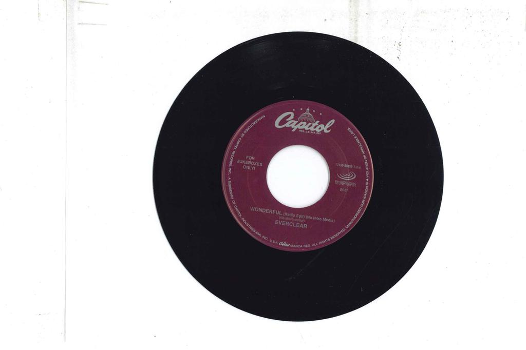 7inch Record EVERCLEAR - Wonderful / Unemployed Boyfriend 724385885679 CAPITOL 2000 US Rock Used