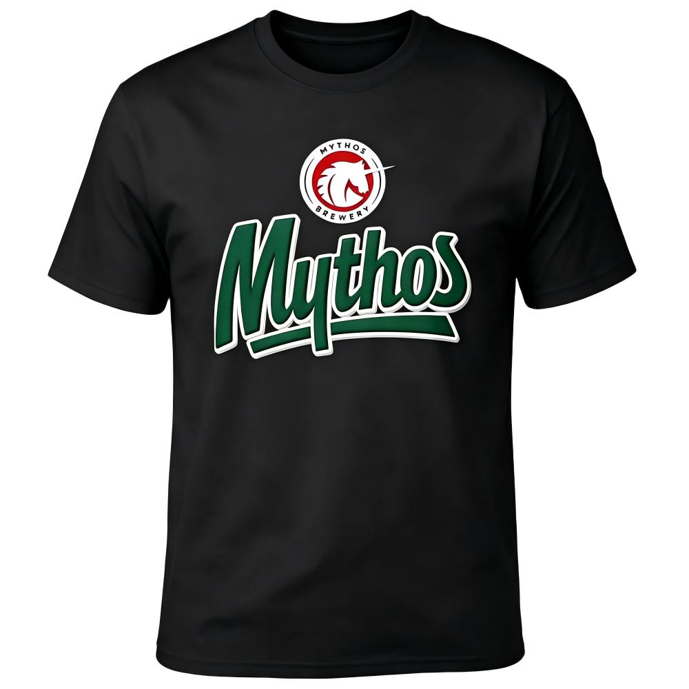 Mythos Brewery Unicorn Logo Graphic T-Shirt