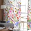 Цветочная акварель ручная роспись прозрачные шторы для гостиной, кухни, оконные шторы, тюлевые занавески для спальни, вуали