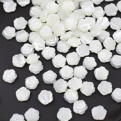 Подвеска в виде ракушки-подковы с 3D-розой для самодельных украшений - браслеты, серьги, ожерелья