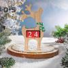 Рождественский Адвент-календарь с подвижным цифровым блоком Санта-Клаус, лось, снеговик, календарь обратного отсчета, рождественская табличка, настольное украшение, орнамент