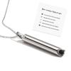 Meditation Breathing Stainless Steel Whistle Anxiety Pendant Necklace Decompression Titanium Steel