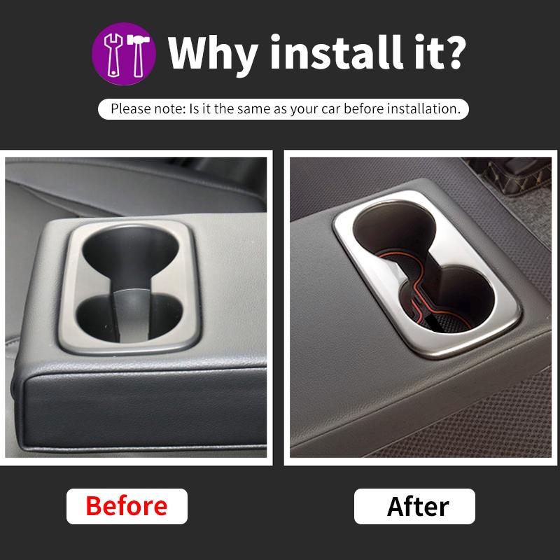 Автомобильные аксессуары для Hyundai Tucson NX4 2022 2023, задняя часть сиденья из нержавеющей стали, держатель для стакана с водой, крышка, рамка, отделка панели