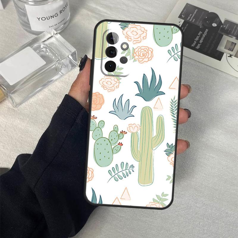 Чехол с узором кактуса для Samsung Galaxy A56 A36 A16 A33 A13 A23 A52 A32 A12 A54 A34 A14 A53 A15 A35 A55 A17