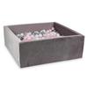 Dry Ball Pit 600 Pieces 110x110x40 Velvet Lilac: Pearl, Transparent, Silver, Light Pink