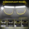 Легкие очки 5 режимов Водонепроницаемые Перезаряжаемые Очки Датчик движения и Сенсорное управление Светодиодные очки-фара для бега рыбалки