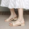 Женская обувь сандалии с пряжками для женщин One Word Footwear Square Heels Лето 2024 Средний Офис Работа С Элегантным Горячее Предложение F