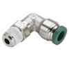 W169PLP-5-4-pk10 Prestolok PLP Угольник с наружной резьбой и поворотной головкой 90 градусов, фитинг для быстрого соединения, никелированная латунь, tubo 5/16" для быстрого соединения x наружная резьба NPTF 1/4"