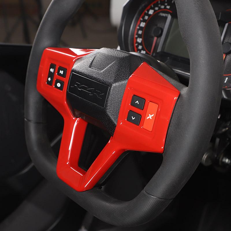 Для Polaris RZR PRO XP UTV Стайлинг автомобиля ABS серебристый/красный автомобильный руль Панель Обложка Накладка Наклейка автомобиля