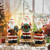 Cartoon Painted Santa Claus Statue Cute Merry Christmas Decoration New Year Supplies