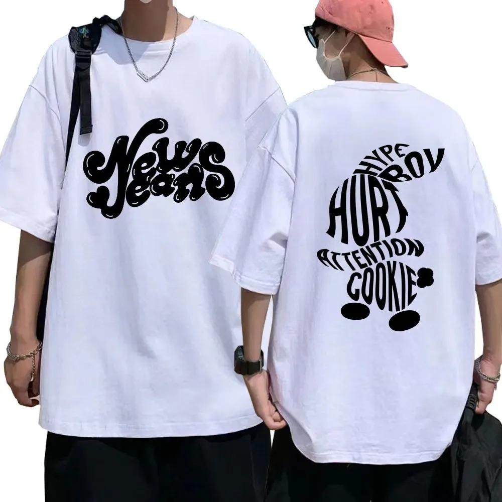 Plus-size Unisex Dress NewJeans Bunny Graphic T Shirt Fashion Harajuku T-Shirts Unisex Women Kpop Short Sleeve Cotton T-Shirt Unisex