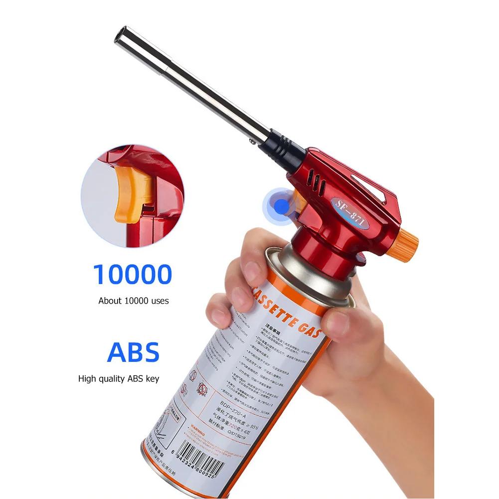 Горелка на бутане Угольная и костровая зажигалка-горелка с регулируемым пламенем для кемпинга на открытом воздухе, барбекю, пикника, походов