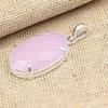 Граненый розовый халцедон Твердый стерлинговый серебристый стерлинговый серебристый стерлинговый серебристый 925 ручной работы Красивый кулон Ювелирные изделия